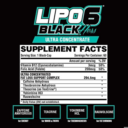 Nutrex Lipo 6 Hers Ultra Fat Burner Concentrate 60 Capsules