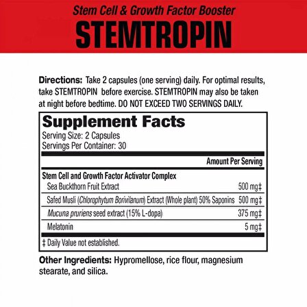 MuscleMeds Stemtropin Gh Booster Recovery Dopa mucuna 60 Capsul