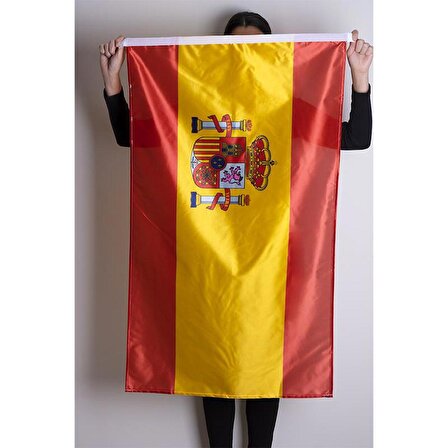 İspanya Milli Gönder Bayrağı Raşel Kumaş Dijital Baskı
