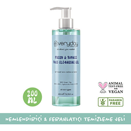 Everyday Beauty Fresh & Bounce Nemlendirici ve Ferahlatıcı Yüz Temizleme Jeli 200 ml