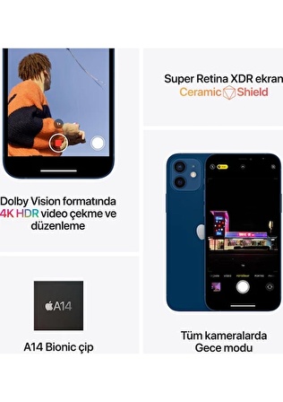Apple iPhone 12 Kırmızı 128 GB 4 GB Ram Akıllı Telefon  (Apple Türkiye Garantili)