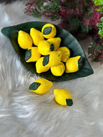 5'li Mini Limon Dekoratif Obje, Mutfak, Bahçe, Teras Dekorasyon