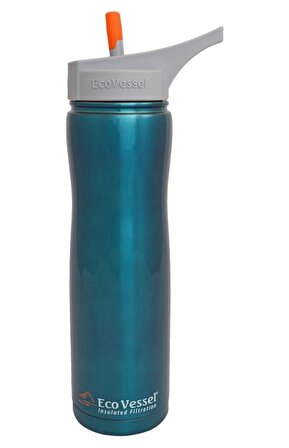 Eco Vessel Aqua Vessel Insulated Filtre Bottle Termos 0.70 Litre-MAVİ