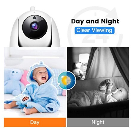 Full HD Sesli Hareketli Kablosuz Bebek Kamerası Wi-Fi Wireless Baby Cam Ip Gece Görüşlü
