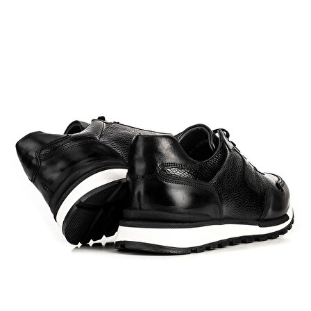 Cabani Hakiki Deri Siyah Erkek Günlük Ayakkabı