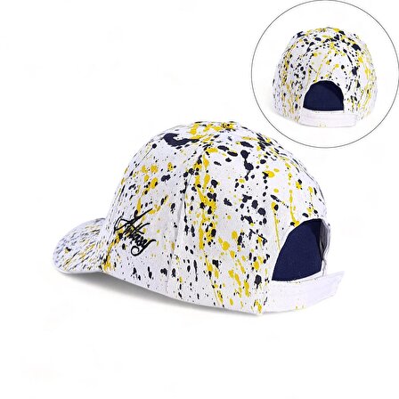 Benzersiz Sarı Siyah Boyalı El Yapımı Beyzbol Şapkası 2-C YellowBlack