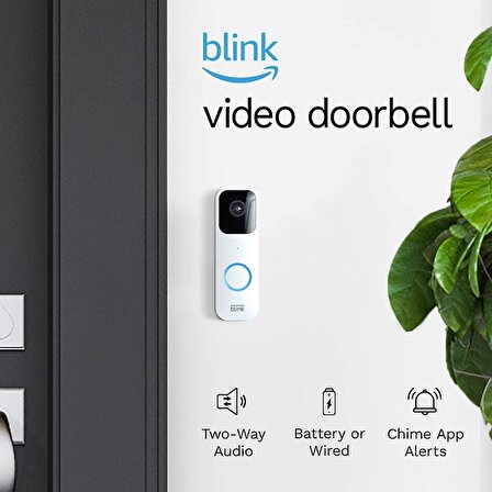 Blink Görüntülü Kapı Zili - İki Yönlü Ses, Video - Beyaz