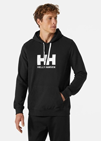 Helly Hansen HH Logo Hoodie Erkek Kapüşonlu Sweatshirt Siyah HHA.33977-990