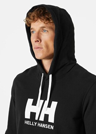 Helly Hansen HH Logo Hoodie Erkek Kapüşonlu Sweatshirt Siyah HHA.33977-990