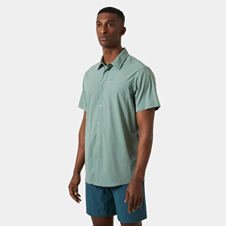 Helly Hansen Tofino Solen Short Sleeve Shirt Erkek Kısa Kollu Gömlek 63204-489 Yeşil