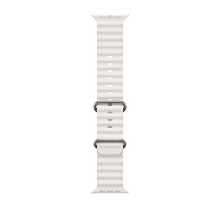 ScHitec 42-49mm Yeni Nesil Apple Uyumlu Akıllı Saat Kordonu Silikon Beyaz