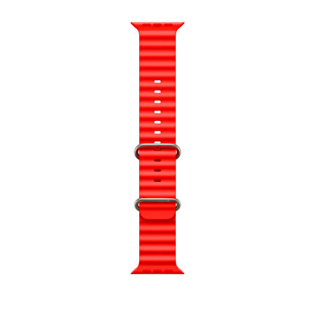 ScHitec 42-49mm Yeni Nesil Apple Uyumlu Akıllı Saat Kordonu Silikon Kırmızı