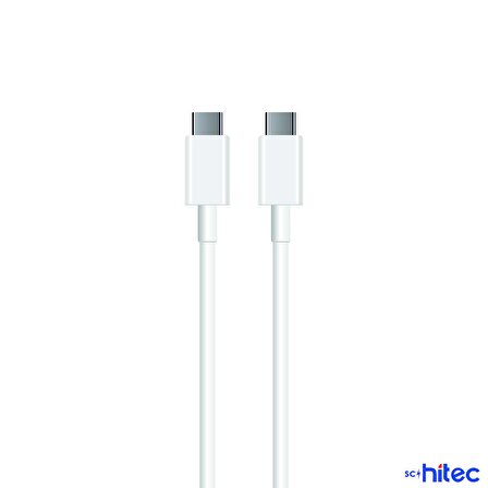 ScHitec Apple MacBook Pro 16 İnç Notebook 6A 100W Type-C to Type-C 2Metre Hızlı Data ve Şarj Kablosu ( Apple Uyumludur.)