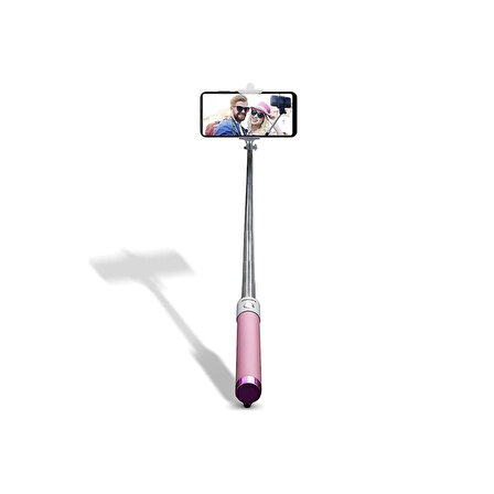 Philips 2023 Yeni 3.5mm Kablolu 270 Derece Dönebilen Premium Selfie Çubuğu Pembe 