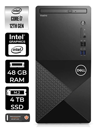 DELL VOSTRO 3910MT i7 12700 48GB RAM 4TB SSD FDOS N7598VDT3910 MASAÜSTÜ PC & PER4 BELLEK