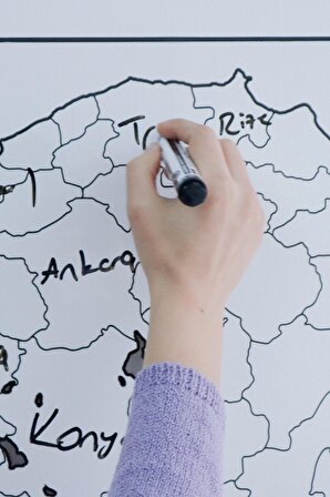 Türkiye Haritası - Yapışkansız Tutunan, Taşınabilir Pratik Kullanışlı, Yazılıp Silinen Akıllı Kağıt