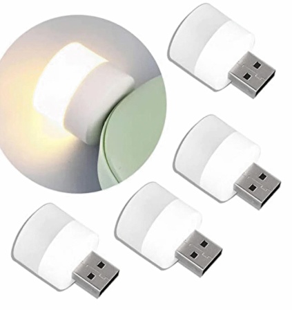 QASUL Usb Led Mini Lamba, Gece Aydınlatma - Laptop Klavye Aydınlatma - Gece Lamba