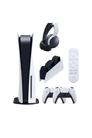 Playstation 5 (ithalatçı Garantili)+2.dualsense+kulaklık Pulse 3d + Şarj Istasyonu + Medya Kumandası