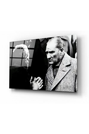  Atatürk Ve Köylü Cam Tablo 