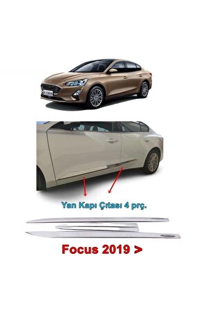 Focus 5 Yan Kapı Çıtası Nikelajı Sedan 2019 Sonrası 4 Prç P Çelik