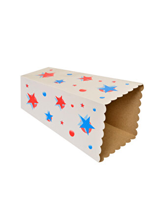 Patlamış Mısır Cips Popcorn Kutusu 1000'li Paket | 6x6x19,5 cm Krome Karton Baskılı Ambalaj