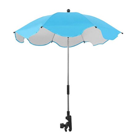 Valkyrie Bebek Arabası İçin Ayrılabilir 360 Derece Ayarlanabilir 66 cm Şemsiye - Mavi