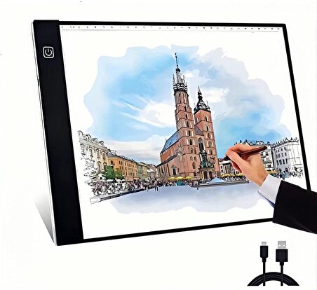 Valkyrie B132 Led Işıklı A4 Boy Çizim Kopyalama Eskiz Çizim Ultra İnce Animasyon Çizim Tableti