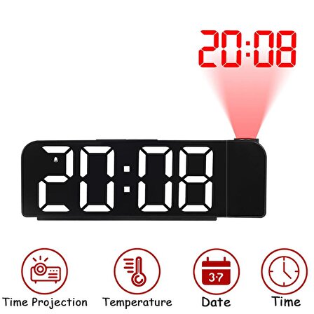 Valkyrie Projeksiyonlu Alarmlı Dereceli Masaüstü Saat