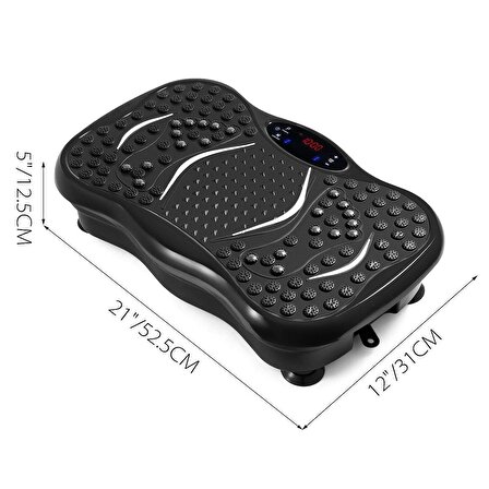 Valkyrie M570 Titreşimli Masaj ve Spor Aleti Vibrating Plate - 2x Direnç Lastiği - Bluetooth USB Bağlantı Speaker - Kumandalı