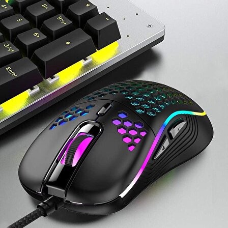 Valkyrie RGB Led Işıklı 6 Tuşlu 7200DPI Gaming Oyuncu Mouse Siyah