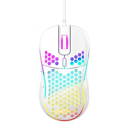 Valkyrie RGB Led Işıklı 6 Tuşlu 7200DPI Gaming Oyuncu Mouse Beyaz
