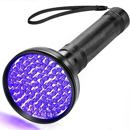 Valkyrie 100 LED 395nm Mor Işık UV El Feneri - Ultraviyole Siyah Fener - Ev Otel Evcil Hayvan Para