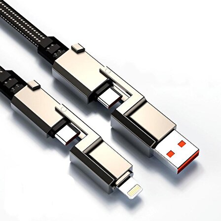 Valkyrie 4in1 Güçlü ve Sağlam Data ve Şarj Kablosu - Ios Apple Type-C USB