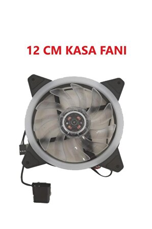 12 Cm Rgb Led Fan Işıklı Kasa Fanı Rainbow Kasa Soğutucu Fan