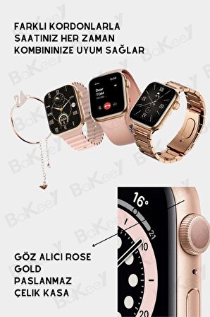 G9 Mini 3 Kordonlu Bileklik Hediyeli Akıllı Saat Arama Konuşma Siri Akıllı Saatler Watch 8 9