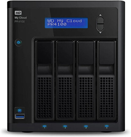 WD My Cloud Pro Serisi PR4100 24TB WDBNFA0240KBK-EESN NAS Depolama Ünitesi