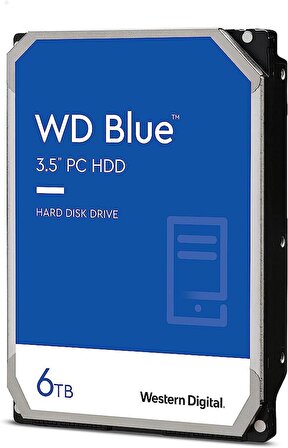 Western Digital Blue WD60EZAZ Sata 3.0 5400 RPM 3.5 inç 6 TB Harddisk