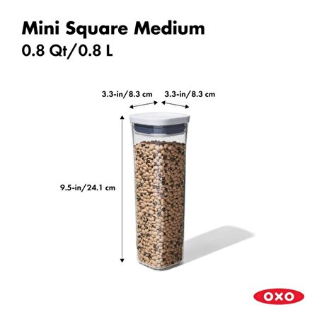OXO 11234100 OXO GG POP Saklama Kabı-Mini Kare Orta 0.76 Lt