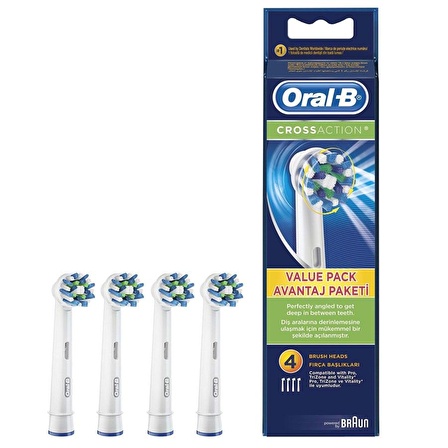  Oral-B Cross Action Clean Maximizer 4'lü Diş Fırçası Yedek Başlığı