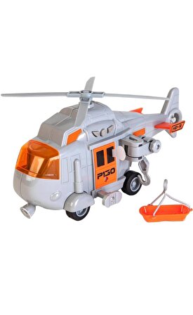 Oyuncak Kurtarma Helikopteri Sesli Işıklı Hlikopter 1:20 Ölçek