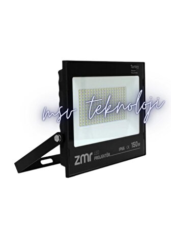 220 Volt 150 Watt zmr Siyah Slim Kasa 6500K Beyaz Işık IP66 Led Projektör