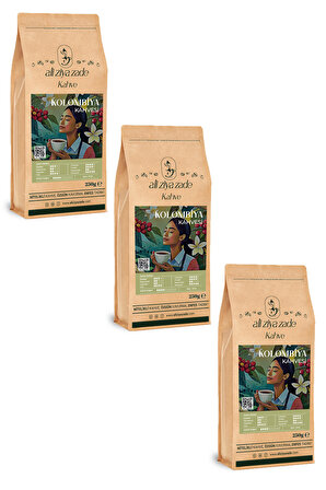 Kolombiya Kahvesi Üçlü Avantaj Paketi 250 Gr x 3