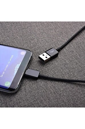 Axya Samsung Hızlı Şarj Ve Data Kablosu Uyumlu (usb-c) - Siyah