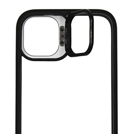 iPhone 11 Momo Kılıf Standlı Kamera Lens Korumalı Darbe Önleyici Kılıf