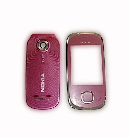 Nokia 7230 Kapak Nokia 7230 uyumlu Pembe ön Kapak Arka Kapak ve Tuş Takımı