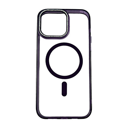 iPhone 15 Pro Max Fit Kılıf MagSafe Şarj Destekli Kamera Korumalı Darbe Önleyici Kılıf