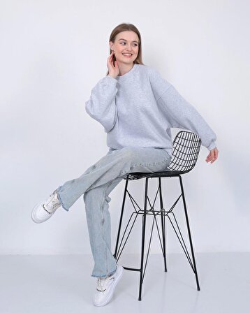 Kadın Uzun Kollu Oversize Sweatshirt
