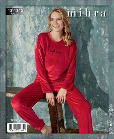 Mihra 13112-12 Kadife Adore Kadın Pijama Takımı