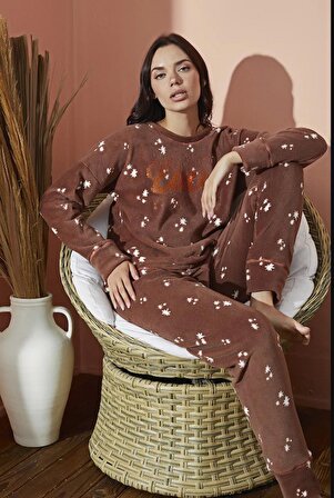 Eliz 8890-3 Ultrasoft Love Yazılı Kadın Pijama Takımı