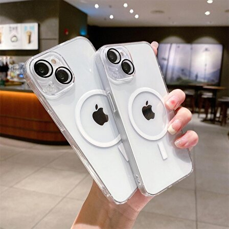 iPhone 14 Fox Kılıf MagSafe Özellikli Kamera ve Hoparlör Korumalı Ultra İnce Kılıf